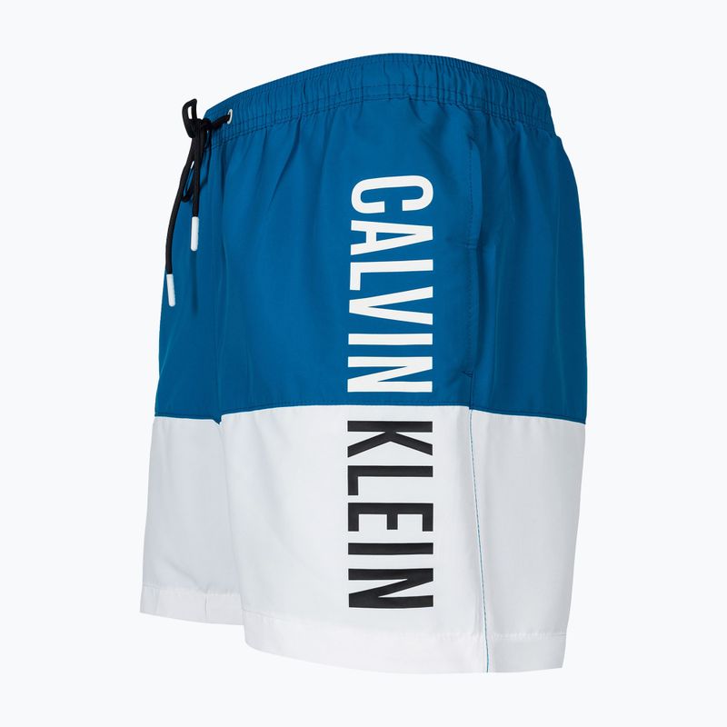 Pánské plavecké šortky  Calvin Klein Medium Drawstring-Block faience blue 3