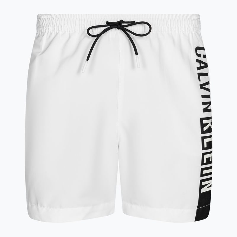 Pánské plavecké šortky  Calvin Klein Medium Drawstring-Graphic classic white