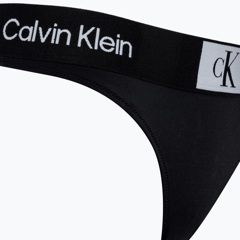 Spodní díl plavek  Calvin Klein Thong black 3