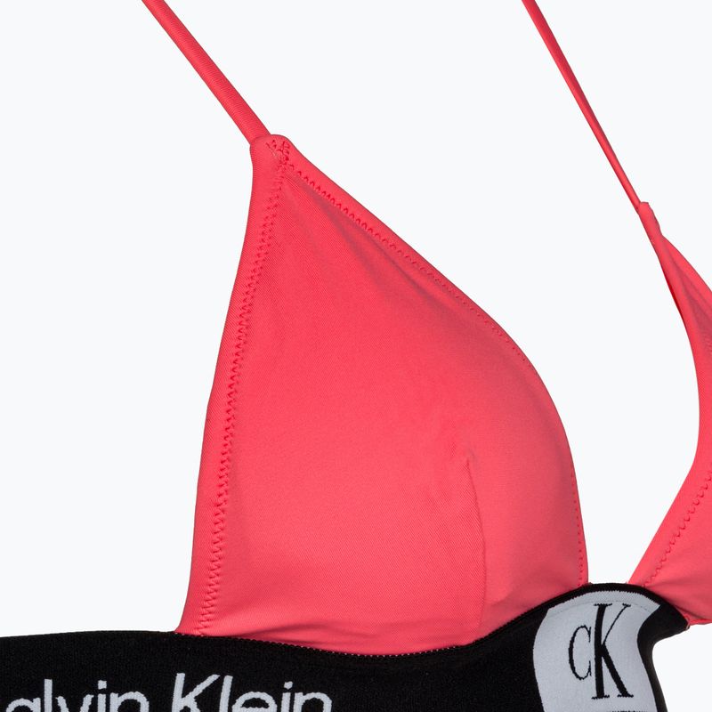 Horní díl plavek  Calvin Klein Fixed Triangle-RP calypso coral 3