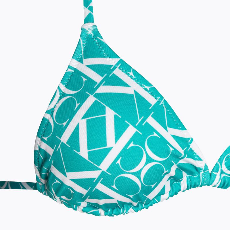 Horní díl plavek  Calvin Klein Triangle-RP Print monogram blue 3