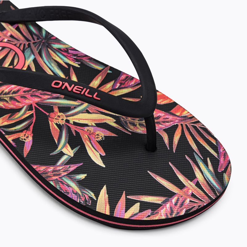 Dámské žabky O'Neill Profile Graphic black tropical flower 7
