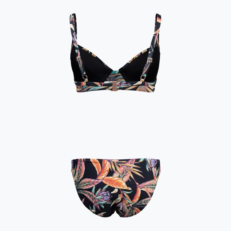 Dámské dvoudílné plavky O'Neill Julia Wb Rita Bikini black tropical flower 2
