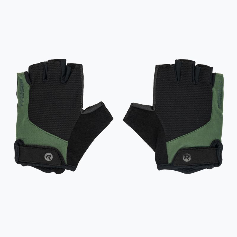 Pánské cyklistické rukavice Rogelli Essential black/green 2
