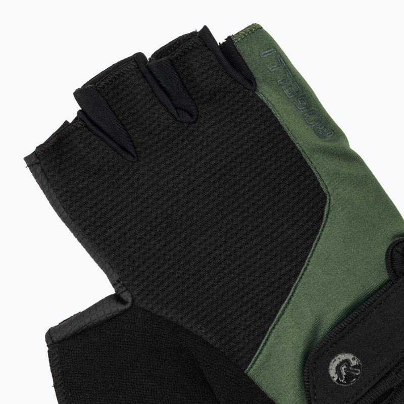 Pánské cyklistické rukavice Rogelli Essential black/green 5