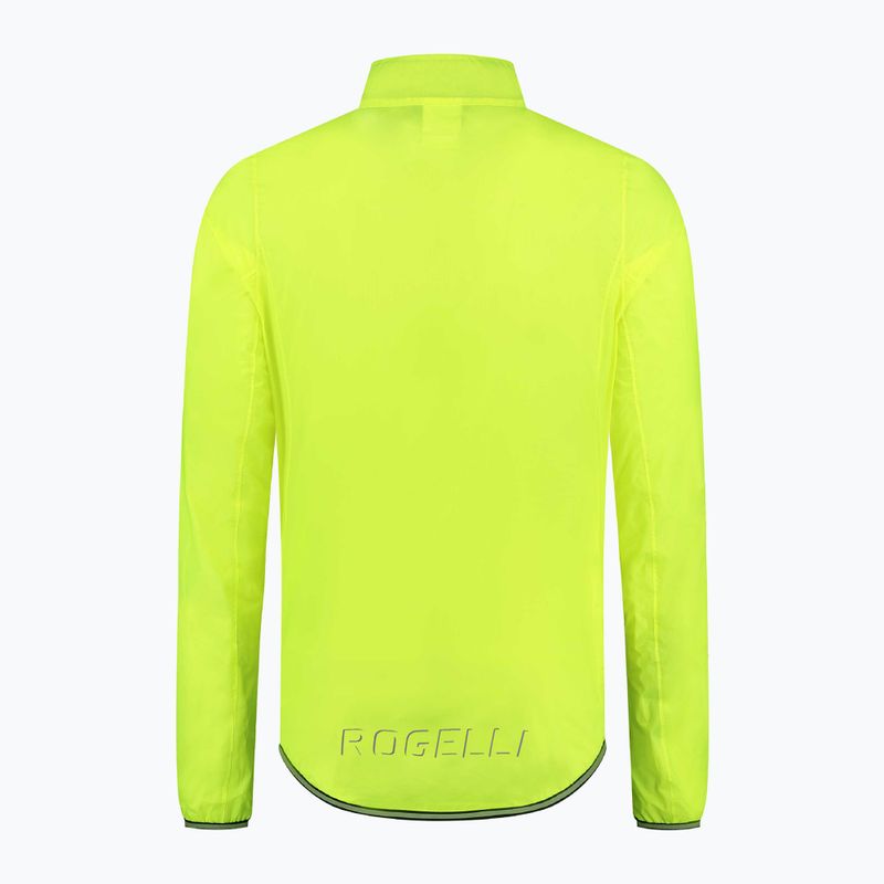Pánská cyklistická bunda Rogelli Essential Rain fluorescent yellow 5