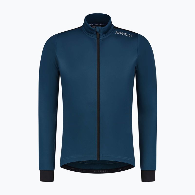 Pánské cyklistické tričko longsleeve  Rogelli Core navy 3