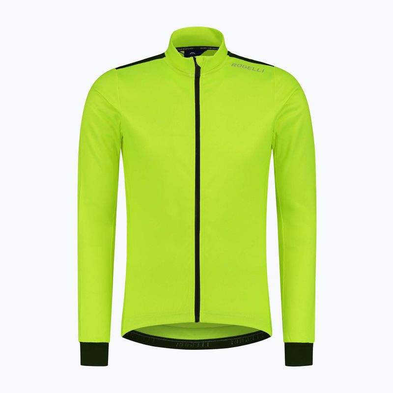 Pánské cyklistické tričko longsleeve  Rogelli Core fluor/black 3