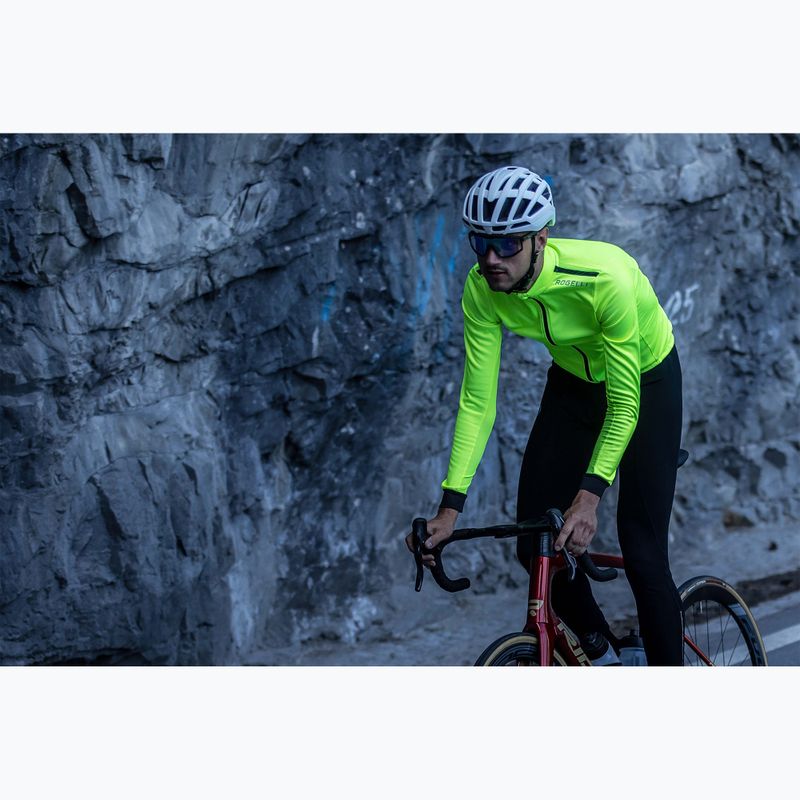 Pánské cyklistické tričko longsleeve  Rogelli Core fluor/black 7