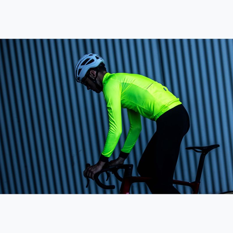 Pánské cyklistické tričko longsleeve  Rogelli Core fluor/black 8