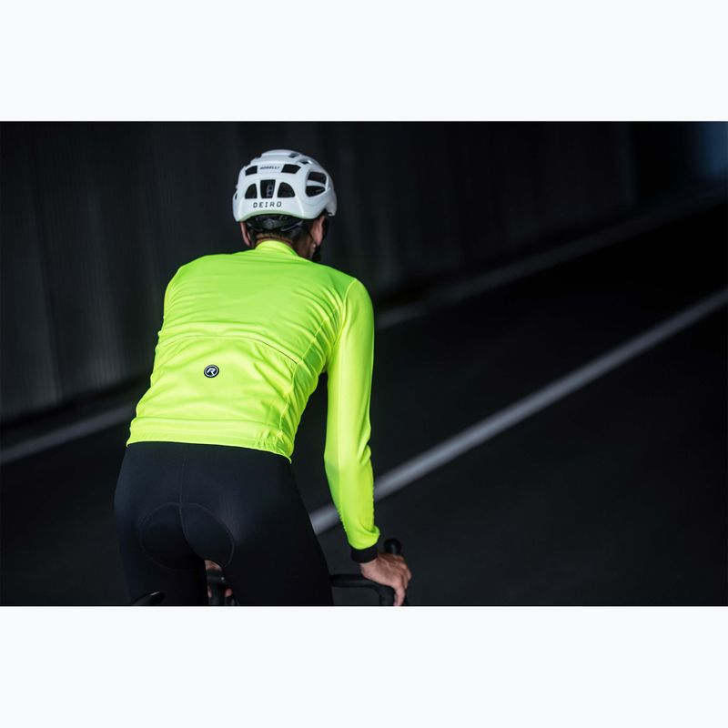 Pánské cyklistické tričko longsleeve  Rogelli Core fluor/black 9