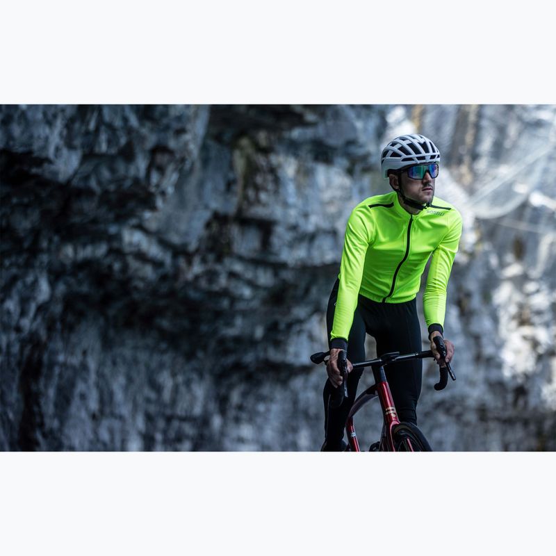 Pánské cyklistické tričko longsleeve  Rogelli Core fluor/black 10