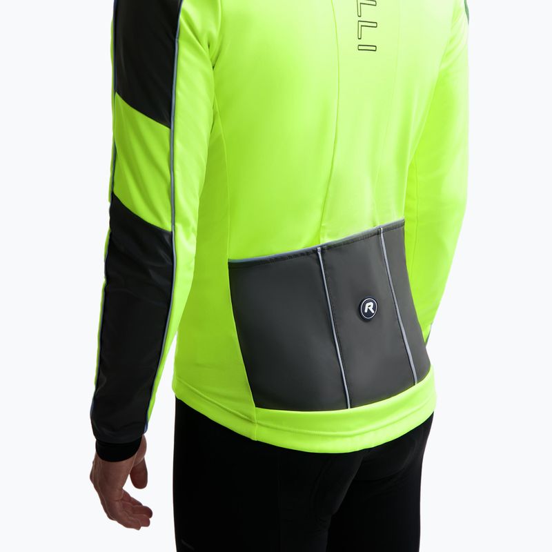 Pánská cyklistická bunda Rogelli Essential Winter Hi Vis yellow 4