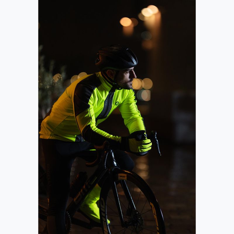 Pánská cyklistická bunda Rogelli Essential Winter Hi Vis yellow 8