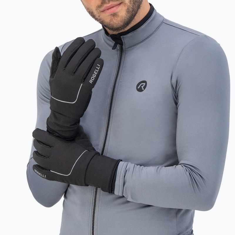 Pánské cyklistické rukavice Rogelli Essential Winter Waterproop black 2