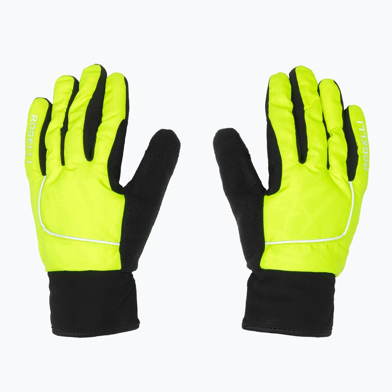 Pánské cyklistické rukavice Rogelli Essential Winter Waterproop fluorescent yellow 2