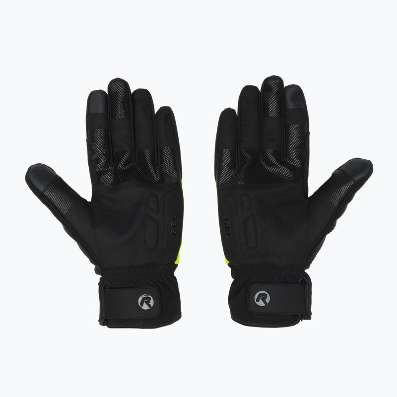 Pánské cyklistické rukavice Rogelli Essential Winter Waterproop fluorescent yellow 3
