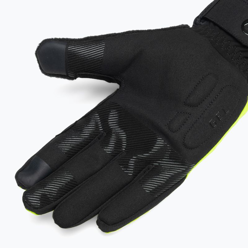 Pánské cyklistické rukavice Rogelli Essential Winter Waterproop fluorescent yellow 4