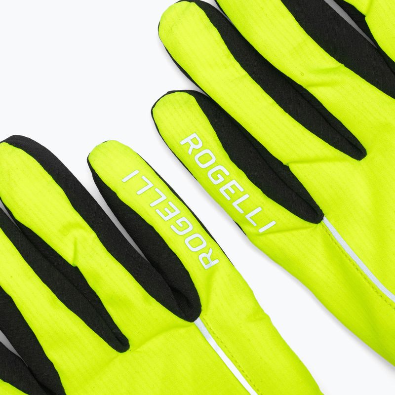 Pánské cyklistické rukavice Rogelli Essential Winter Waterproop fluorescent yellow 5
