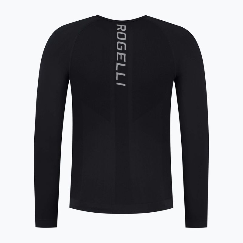 Pánský cyklistický dres Longsleeve Rogelli Essential W black 2