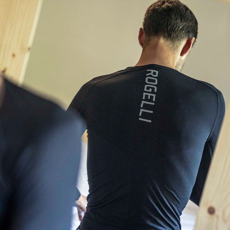 Pánský cyklistický dres Longsleeve Rogelli Essential W black 4