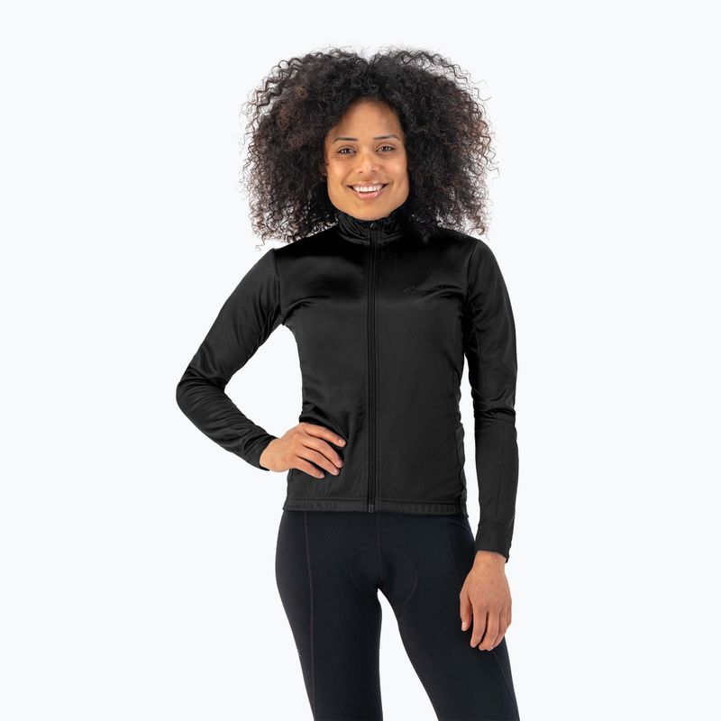 Dámské cyklistické tričko longsleeve Rogelli Core black