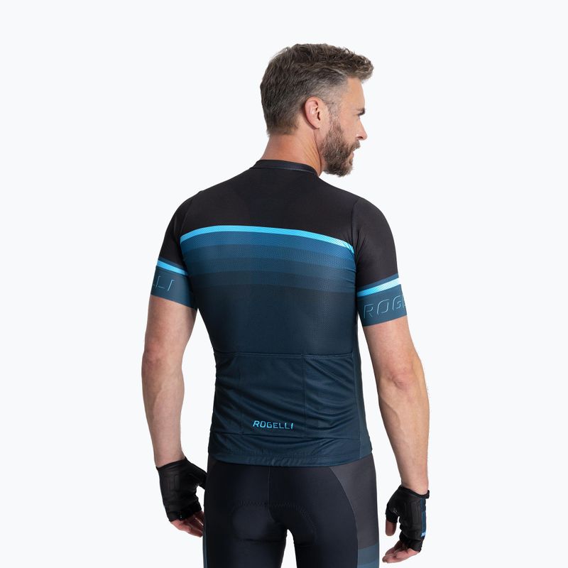 Pánský cyklistický dres Rogelli Hero II black/blue 3