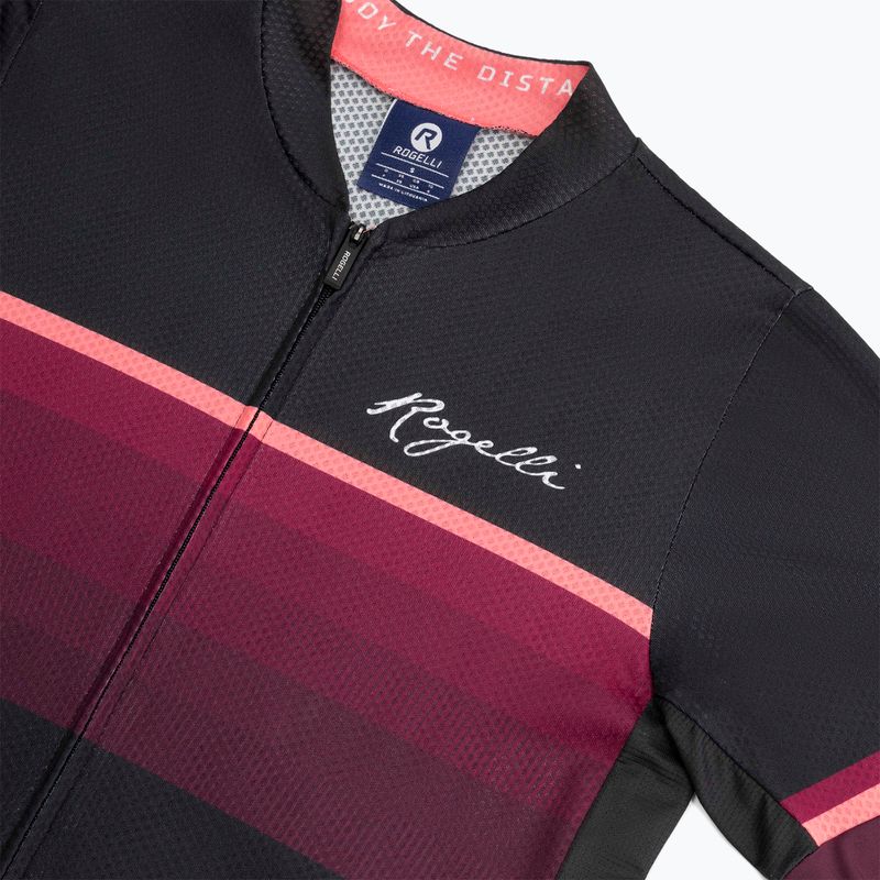 Dámský cyklistický dres    Rogelli Impress II burgundy/coral/black 5