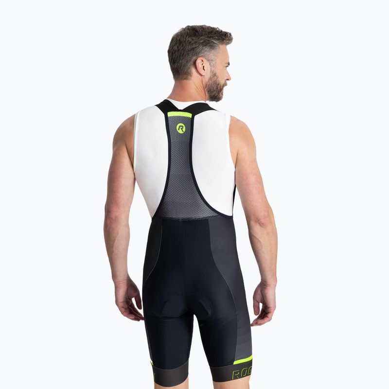 Pánské cyklistické kraťasy  Rogelli Hero II Bib Short yellow/grey/black 2