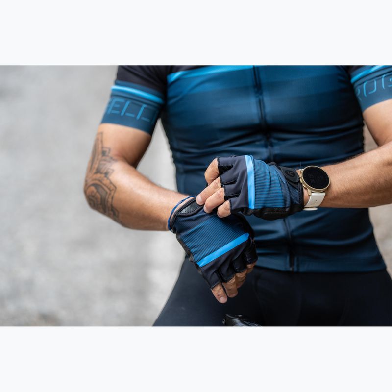 Pánské cyklistické rukavice Rogelli Hero II black/blue 3