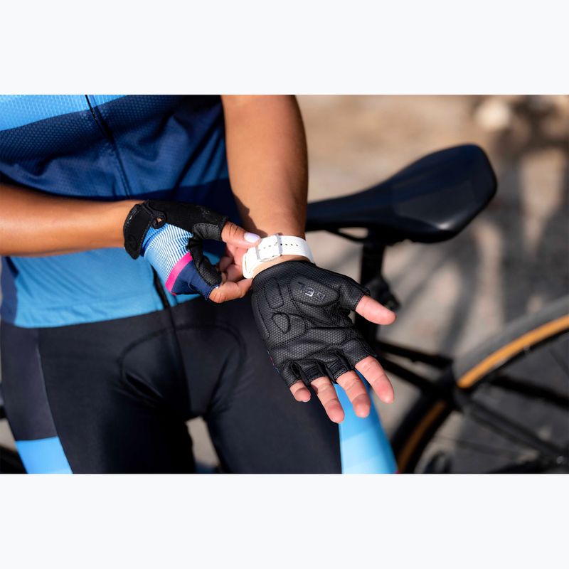 Dámské cyklistické rukavice  Rogelli Impress II blue/pink/black 4