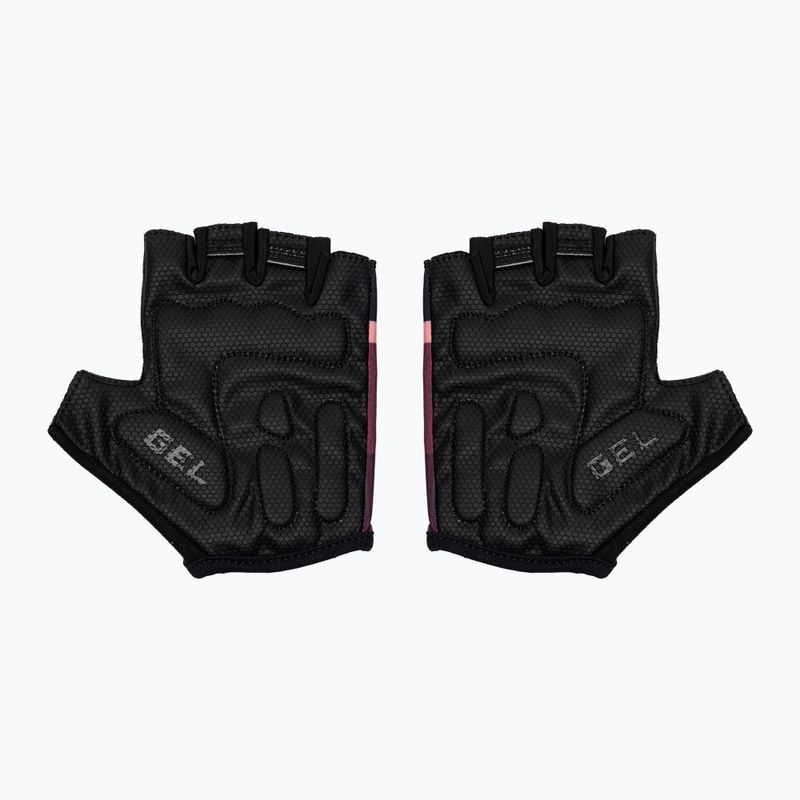 Dámské cyklistické rukavice  Rogelli Impress II burgundy/coral/black 3