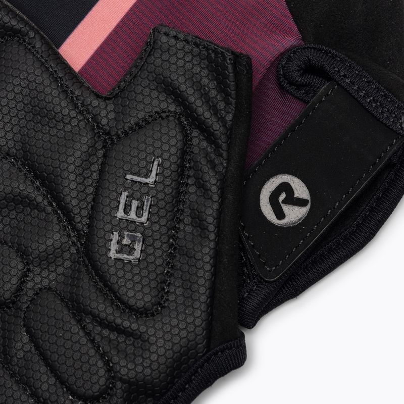 Dámské cyklistické rukavice  Rogelli Impress II burgundy/coral/black 5