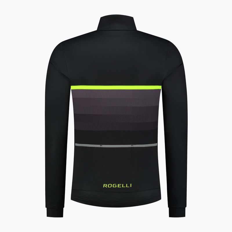 Pánský cyklistický dres longsleeve Rogelli Hero II black/fluor 6