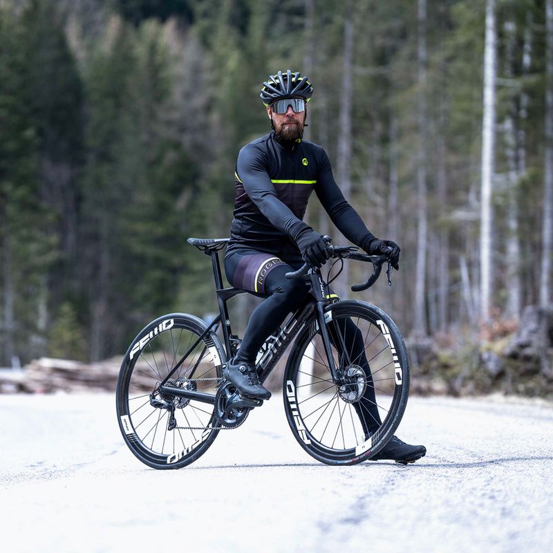 Pánský cyklistický dres longsleeve Rogelli Hero II black/fluor 9
