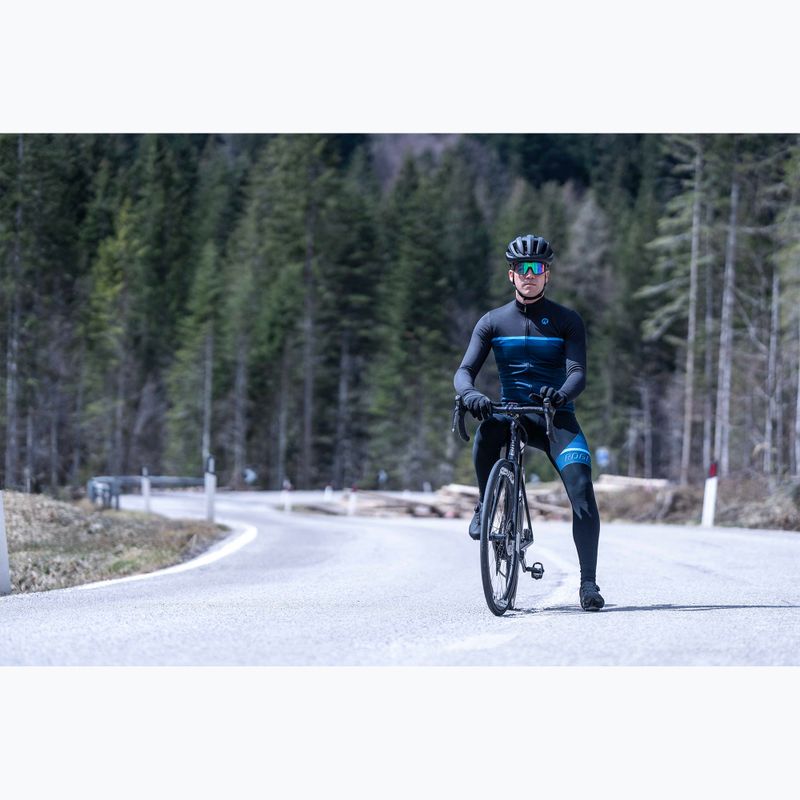 Pánské cyklistické tričko longsleeve  Rogelli Hero II black/blue 7
