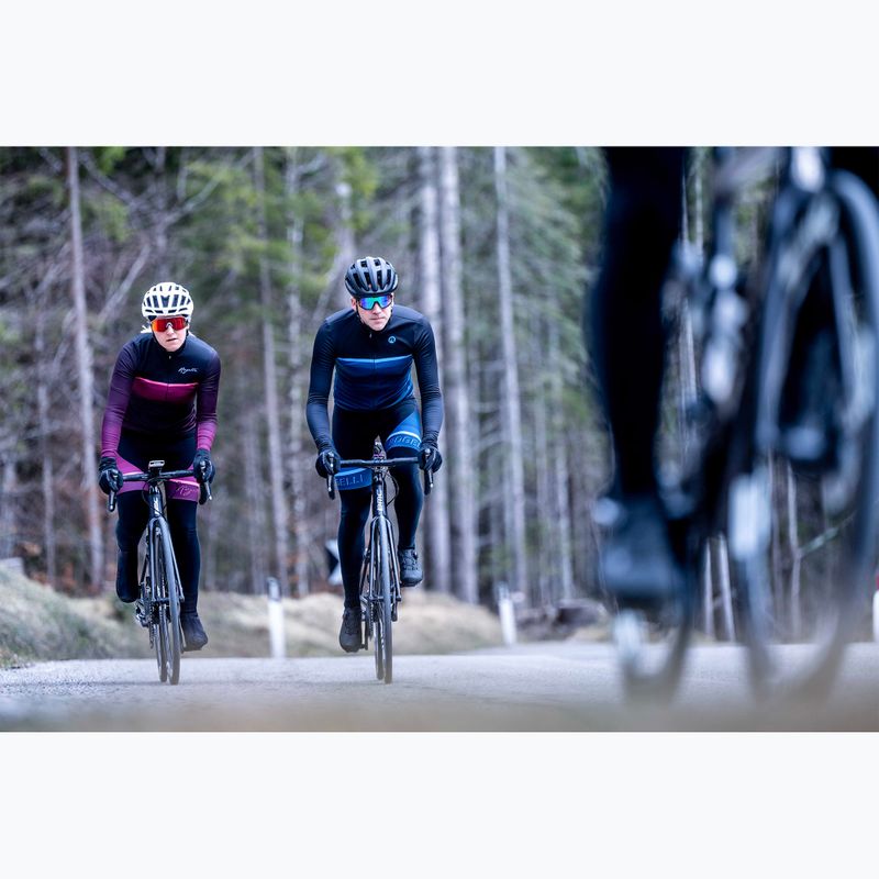 Pánské cyklistické tričko longsleeve  Rogelli Hero II black/blue 11