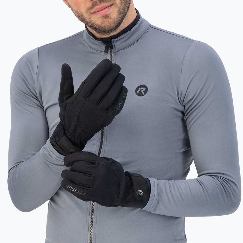 Pánské cyklistické rukavice Rogelli Core II Winter Windproof black 2