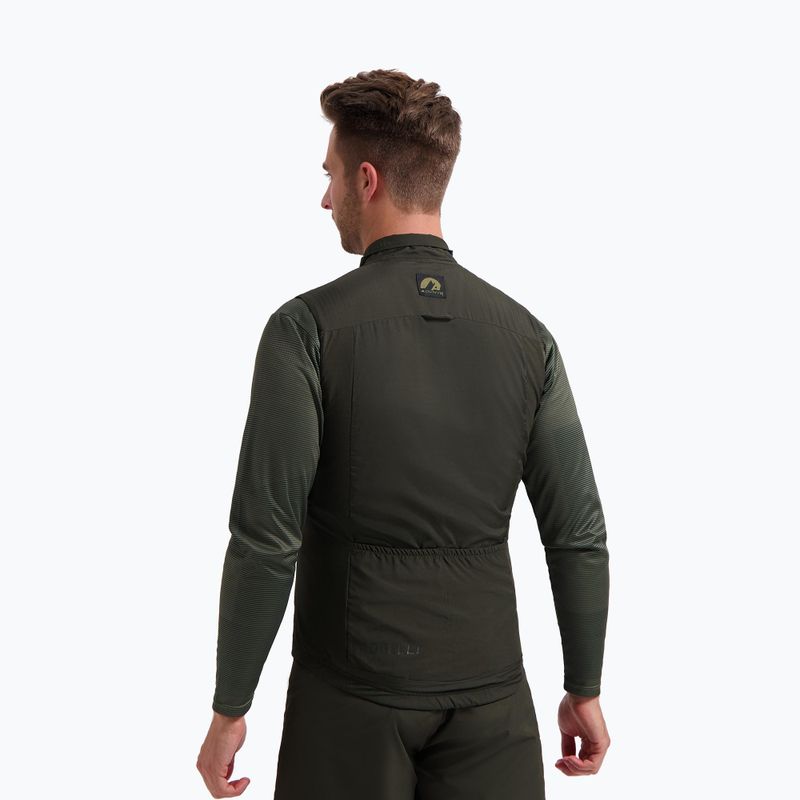 Pánská cyklistická vesta Rogelli Advntr Insulated army green  2