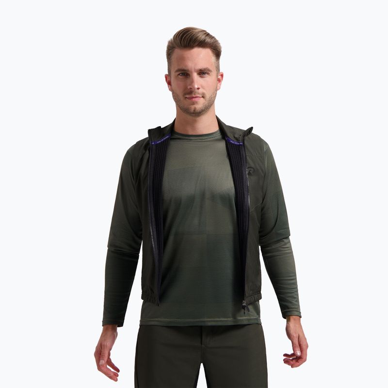 Pánská cyklistická vesta Rogelli Advntr Insulated army green  3