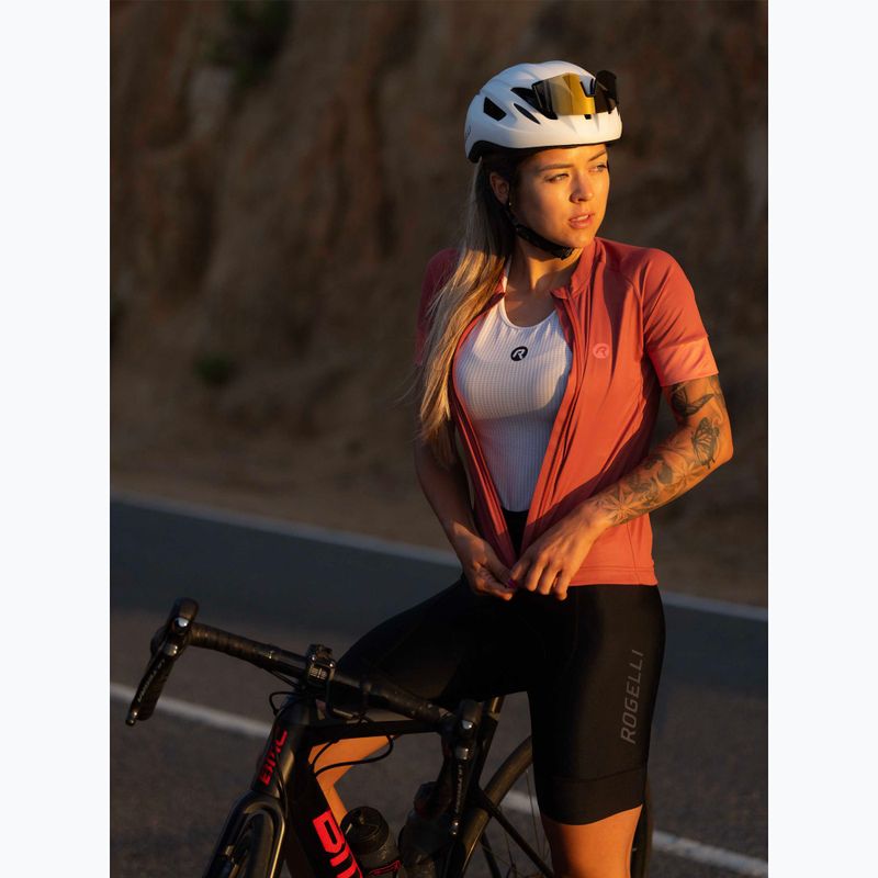 Dámský cyklistický dres Rogelli Modesta chutney / coral 9