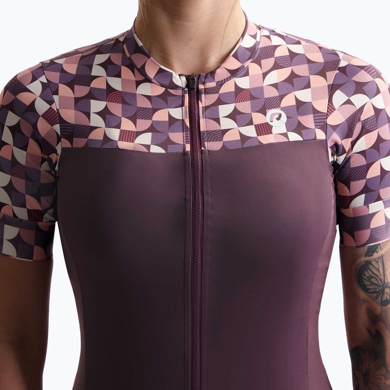 Dámský cyklistický dres    Rogelli Essential Graphic burgundy/coral 3