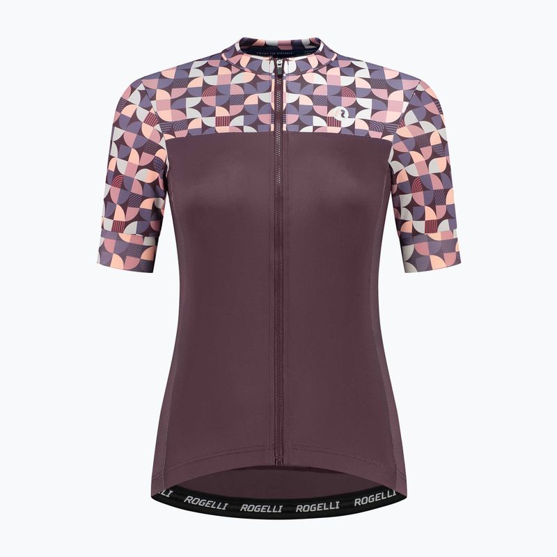 Dámský cyklistický dres    Rogelli Essential Graphic burgundy/coral 4