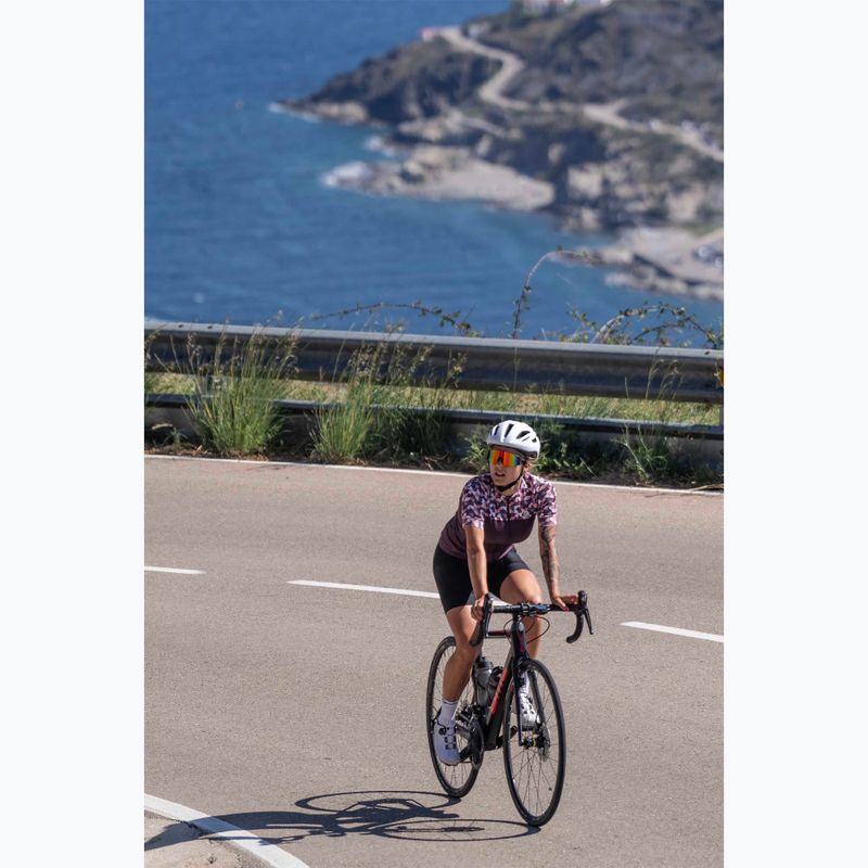 Dámský cyklistický dres    Rogelli Essential Graphic burgundy/coral 7