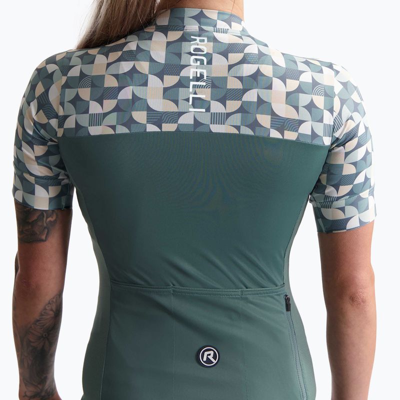 Dámský cyklistický dres    Rogelli Essential Graphic mint/yellow 3