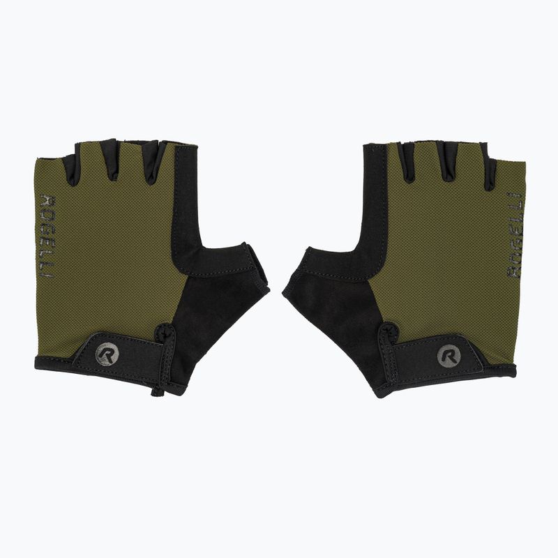 Pánské cyklistické rukavice Rogelli Core army green 2
