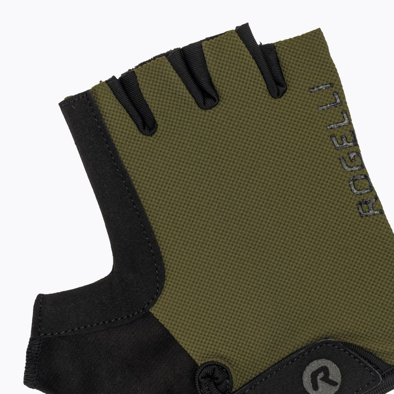 Pánské cyklistické rukavice Rogelli Core army green 5