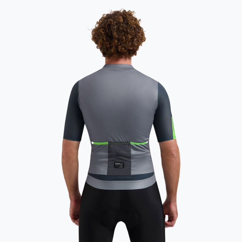 Pánský cyklistický dres Rogelli Fast grey / turguoise 2