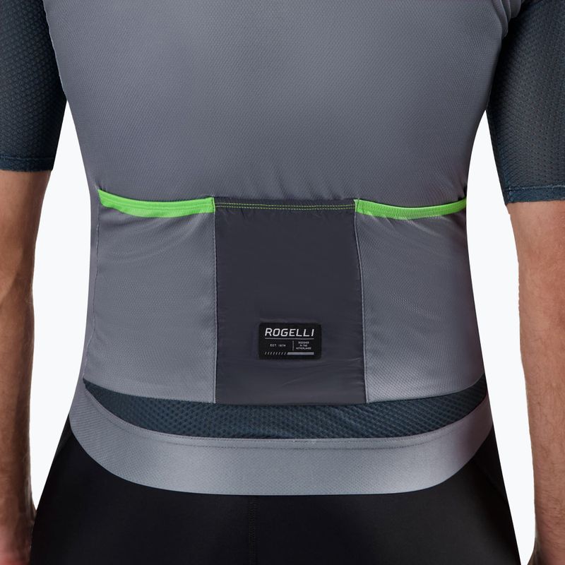 Pánský cyklistický dres Rogelli Fast grey / turguoise 5