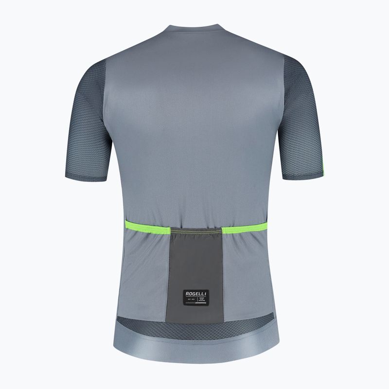Pánský cyklistický dres Rogelli Fast grey / turguoise 8